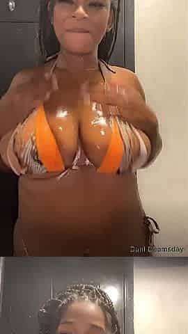 TELE Literaryvixen Super Hawt Black Shower Session w/ Dani Doomsday Movie three