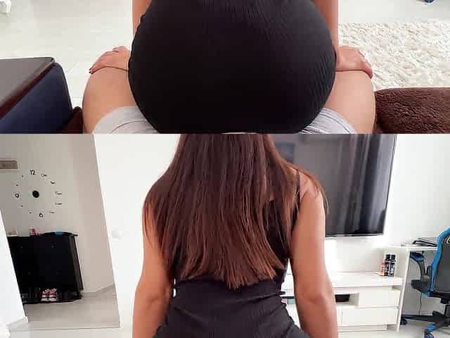 Teasing and humping virgin stepson with my large butt in constricted suit