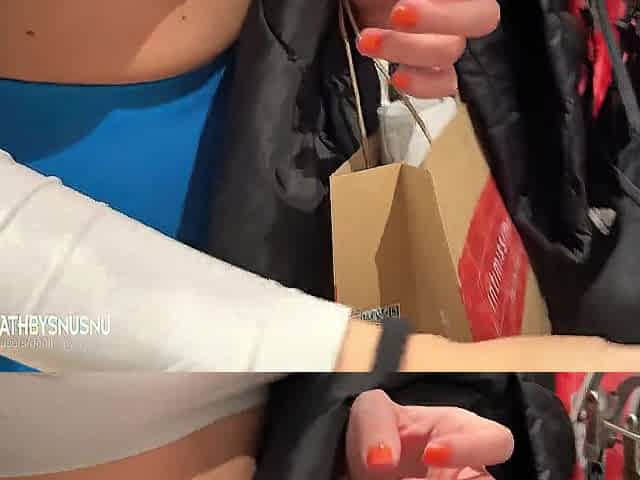 public oral-job in the fitting room