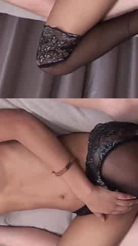 Sexy Asian sits on a cock