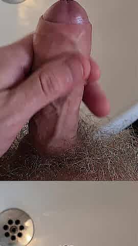 Quick Spunk flow previous to shower