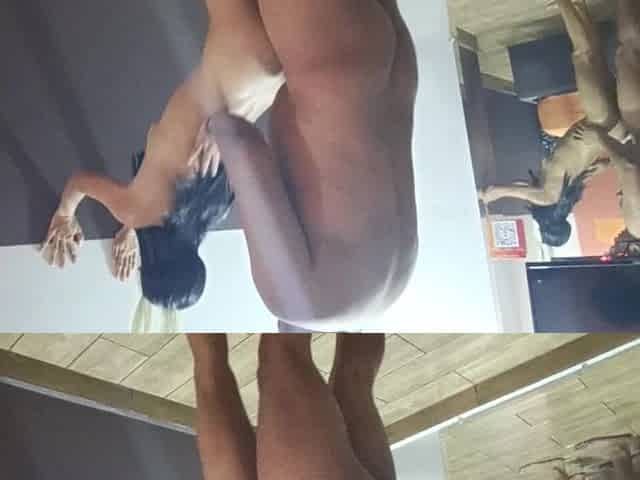 My Skinny Stepsister Getting Fucked Doggy Style in Front of a Hotel Mirror