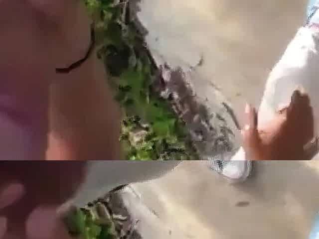 Outdoor Amateur Facial on Bike Trail