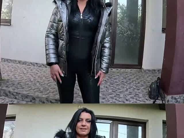 Gardener Deepthroat, Rough Facefucking and Double Cum on My Shiny Downjacket