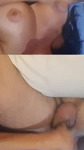 Fucking a Huge Cock with My Big Hairy Pussy and Masturbating My Big Clit and Big Lips