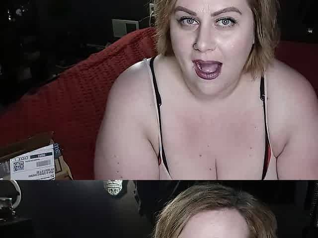 big beautiful woman Unboxing first Gift from A Fan