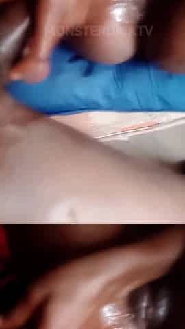 A very glamorous ebony beauty taking a hard bang from an aggressive large ebony cock.