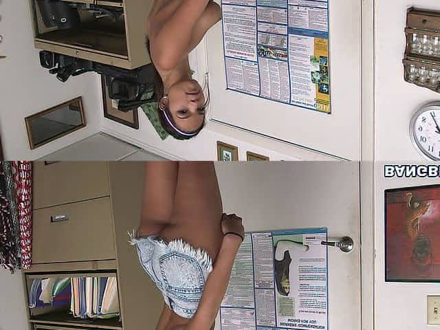 Gorgeous brunette gets cum in her mouth after being screwed