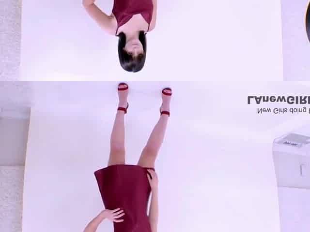 Cute teen brunette hair gets drilled in a modeling auditions