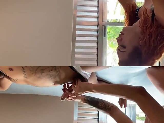 Horny midget has a luck to fuck tall girl