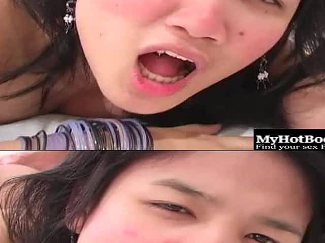 Thai chick and she are the perfect size for a sweet titty fuck.