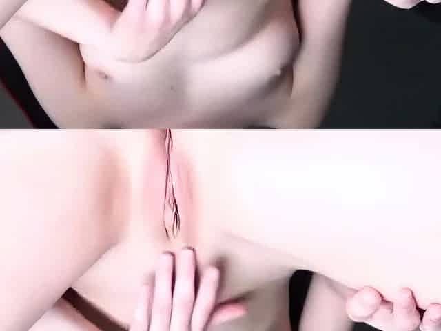 Russian teen fingering solo on webcam