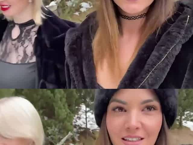 Jade And Her Friend In A Threesome Sucking Cock Outdoors