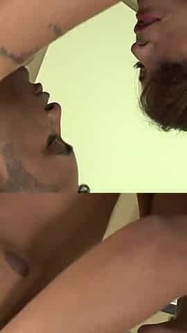 Hot ebony with big boobs gets anally fucked from BBC dude
