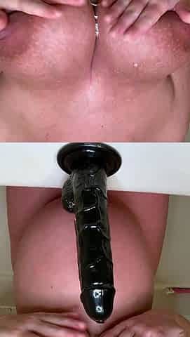 Big boobs milf masturbates with her dildo
