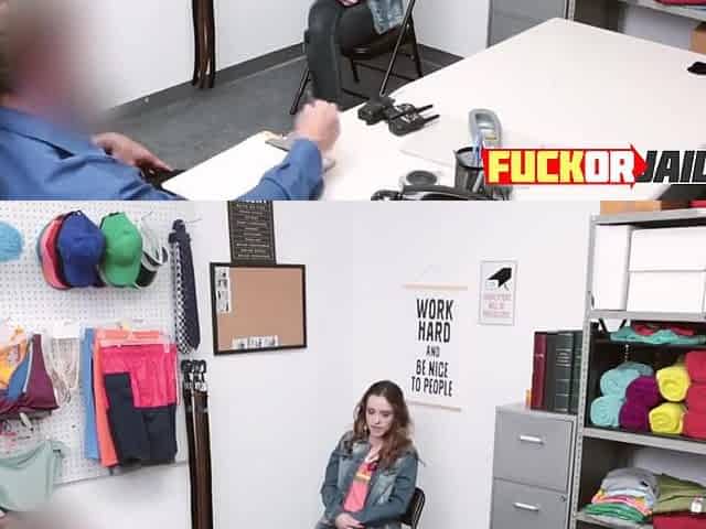 Horny Officer Fucks A Hot Teen 18+ In His Office Before Taking Her To Jail