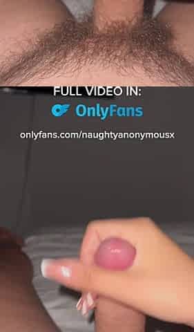 I give him a tugjob with my fresh nails and I bang him during the time that I'm on my period