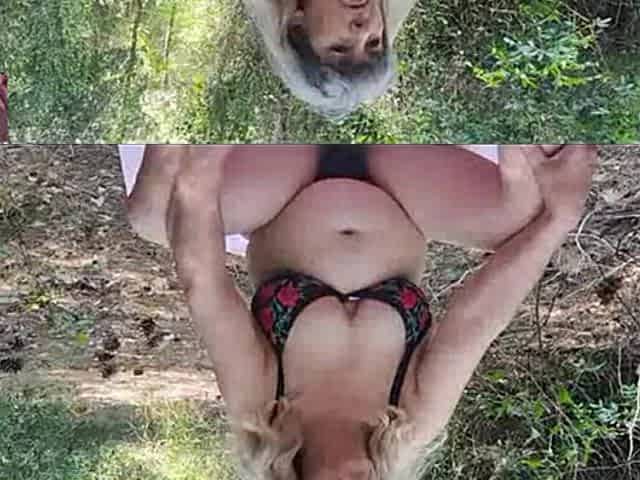 Mel Caressed in Forest 1