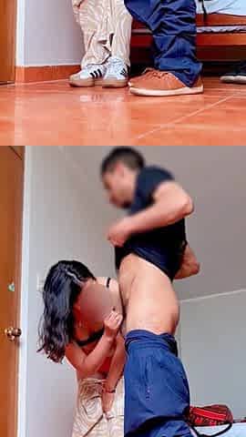 Unfaithful girlfriend enters intern professor's room