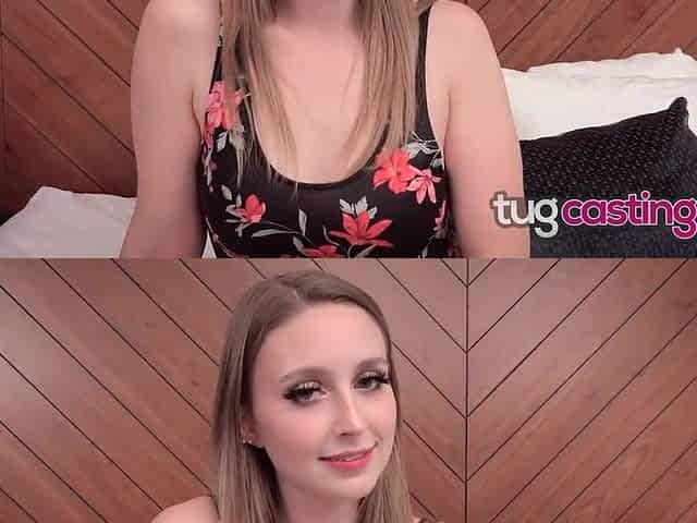 Tug Casting - CEO Honey Laney Grey Gives His Boy Assistant The Tugjob Interview This chab Longs For