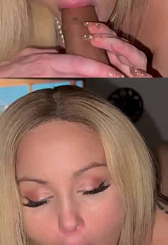 Hot Busty Blonde Gives Morning Blowjob