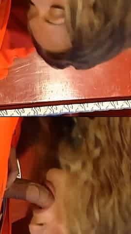 Sexy Brunette Suck, Fuck and Pissed on Huge Cock