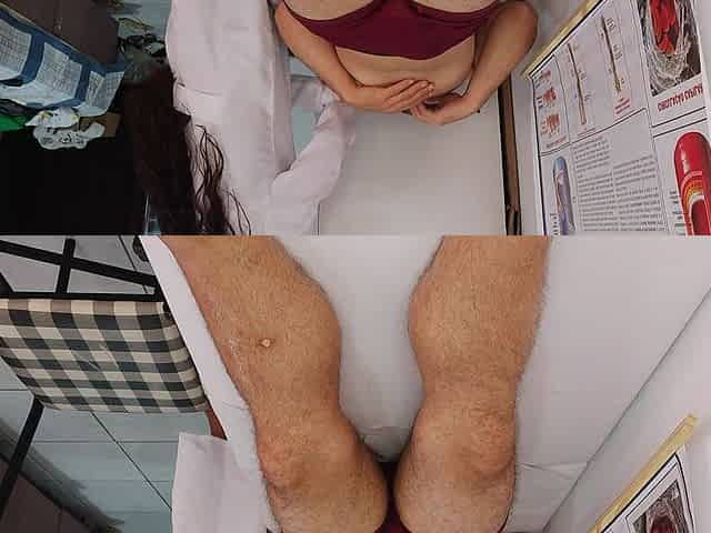 Patient Undergoing Medical Examination Gets Hard in Front of Nurse