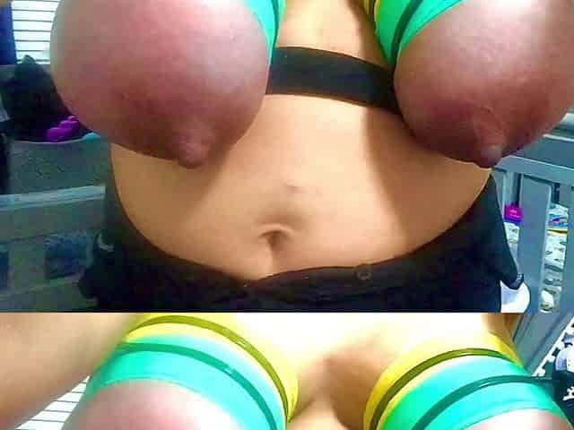 Tight Purple Tits Selfie