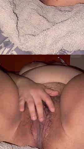 Chubby Girl Masturbates and Squirts, Close up Pussy