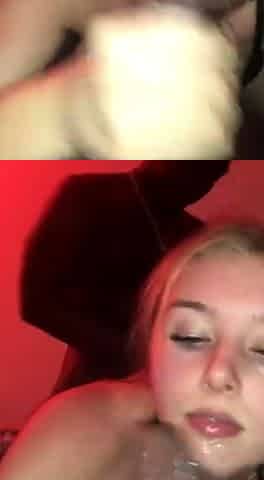 Interracial blowjob outdoors sucking big cock in hd