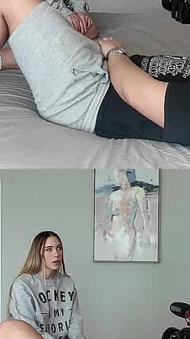 Perfect Blonde with Tan Lines Shows off Her Assets Bts - Khloe Kapri
