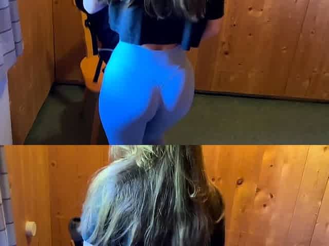 Horny Teen gets caught Mastrubating and gets Double Cumshot