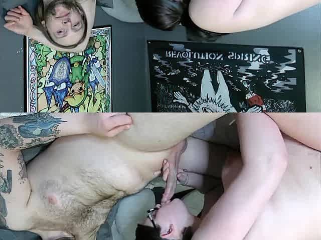 That babe plugs my booty and gets creampied in her preggo cunt