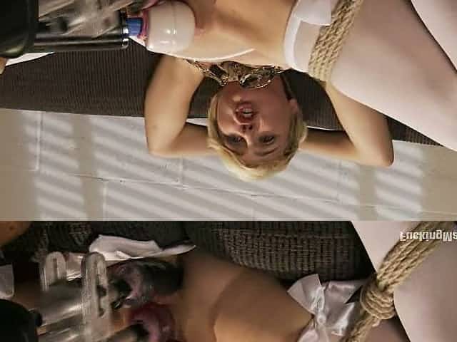 Chloe Camilla gets bound and banged by a fucking machine