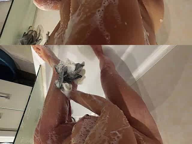 Step sis in washroom. 4K slowmotion closeup