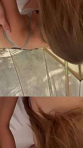 A Young Friend Came Into the Tent, Gave a Blowjob and Sat in a Riding Pose