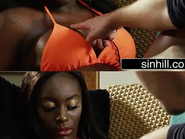 Gorgeous Black Screws Her Large Cock Ally - Jai James