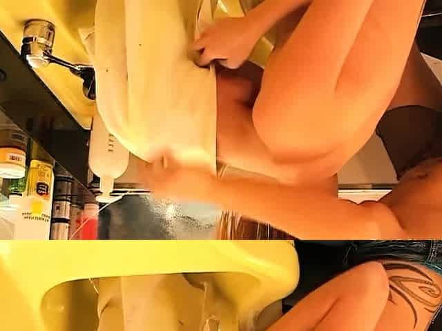 topless hair salon session two girls