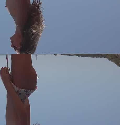 Candice Demellza In Super Sexy German Babe Gets A Big Facial On The Beach