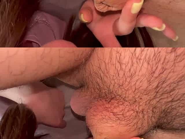 This adult but insanely short knob, merely three cm, spurts such hawt cum in my throat