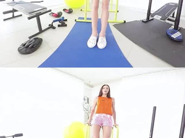Loveina Masturbating in Gym Room VR