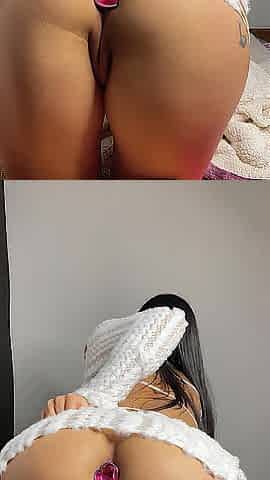 This little whore gets her butthole screwed all over with that sextoy, bewitching cunt