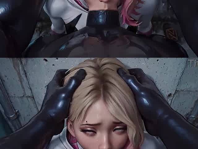 Gwen Stacy Destroyed by BBC - Mouth-Screwed & Twat Flooded with Cum - AI GENERATED