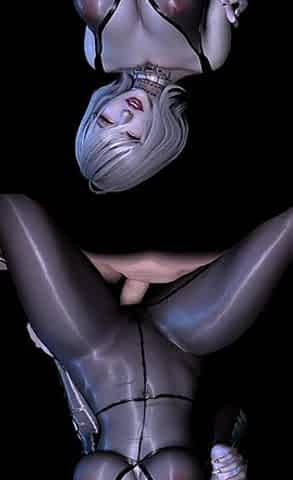 3D Short Hair Slut Asian Whore Wearing Sexy Lingerie Got Fucked so Hard