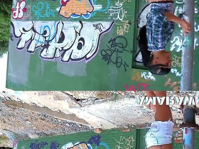 Caught by a cop Jenny gets anally screwed in the alley
