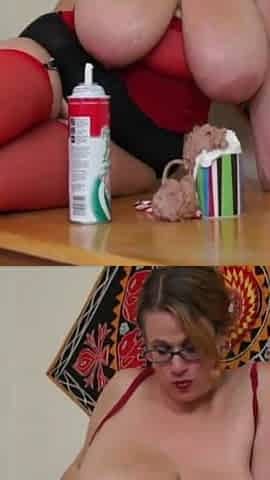 BBW face fucked in wet and messy action