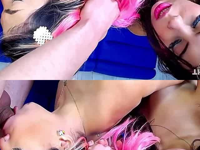 Two 18 Year Old Latinas Throat Fuck Their Neighbor With A Huge Cock - Dont Stop, Keep Going