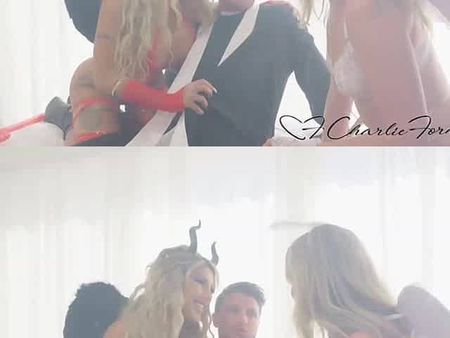 Priest In Sinful Screw With Breathtaking Chicks Kitana Montana And Charlie Forde