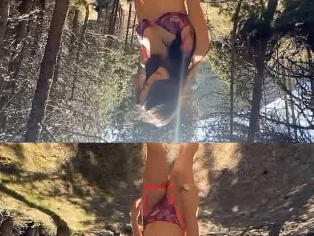 ca m exicite de baiser dans les bois en lingerie