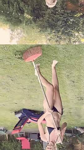 Horny Blonde Slut Fucked While Gardening!